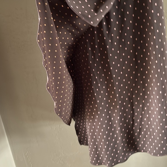 Cocoa brow with pink polka dots skirt BCBG Maxazria Sz Small - Picture 16 of 16